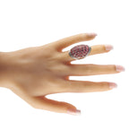 Platinum 0.48ct Diamond and Tourmaline Cocktail Ring