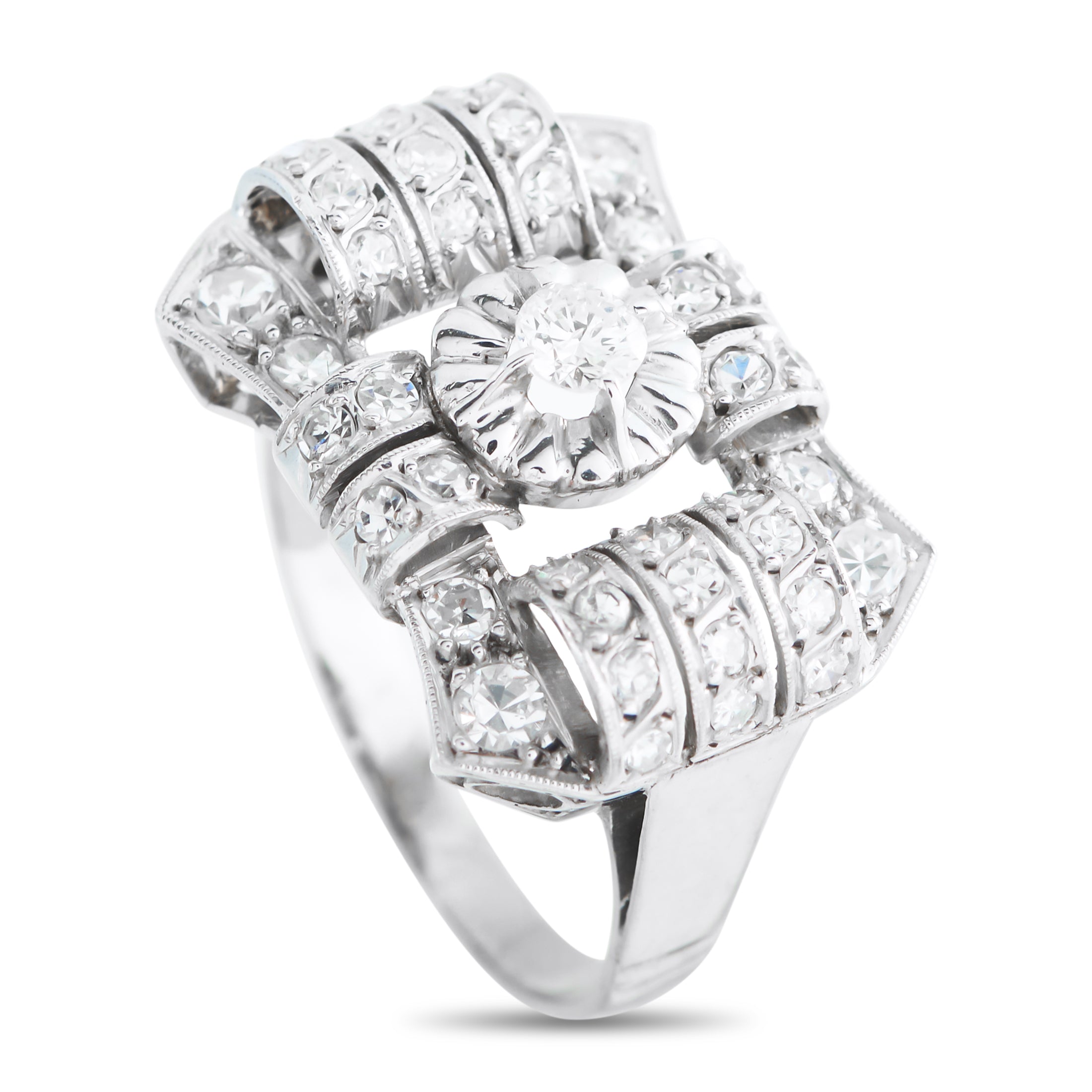 14K White Gold 0.68ct Diamond Ring
