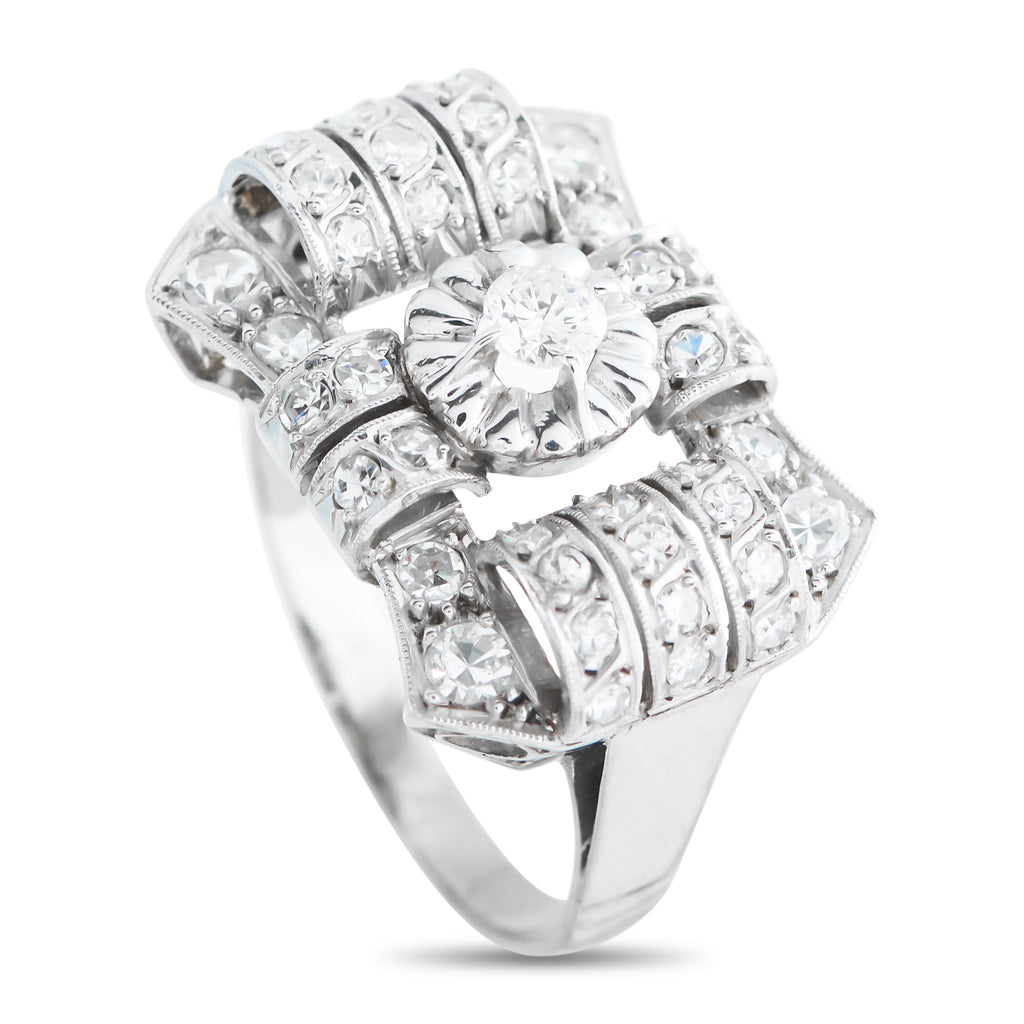 14K White Gold 0.68ct Diamond Ring