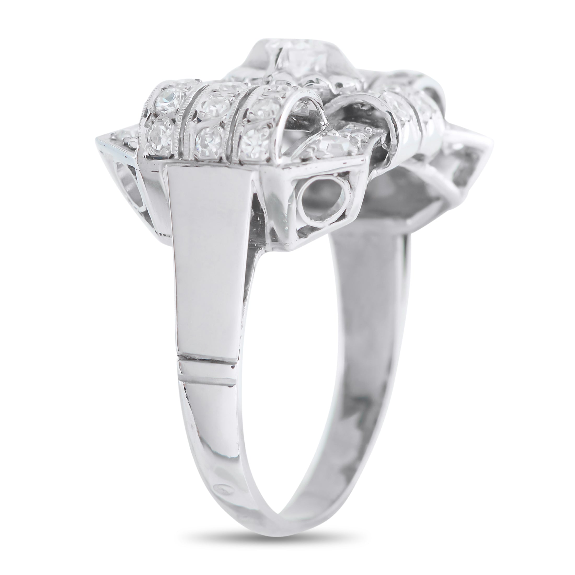 14K White Gold 0.68ct Diamond Ring