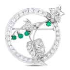 18K White Gold 2.20ct Diamond Brooch