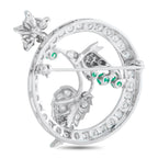 18K White Gold 2.20ct Diamond Brooch