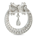 Platinum 5.80ct Diamond Art Deco Brooch