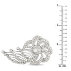 Platinum 5.0ct Diamond Brooch