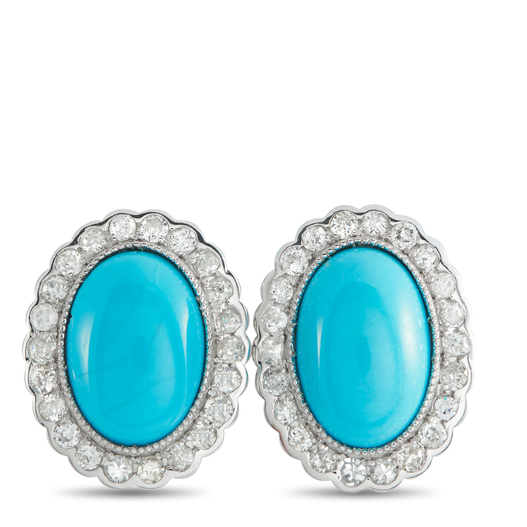 Platinum 1.76ct Diamond Earrings