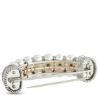 Platinum 3.80ct Diamond and Pearl Brooch