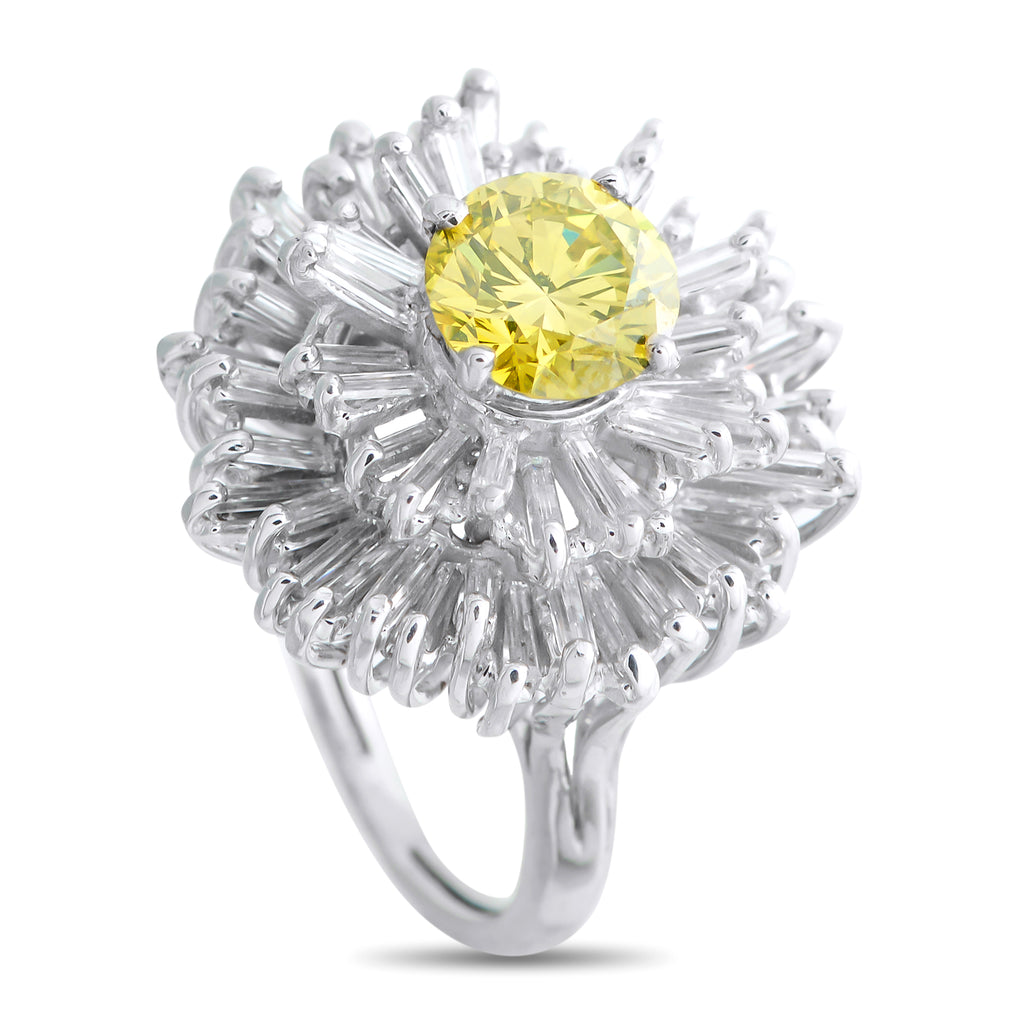 Platinum 3.55ct Diamond Ring