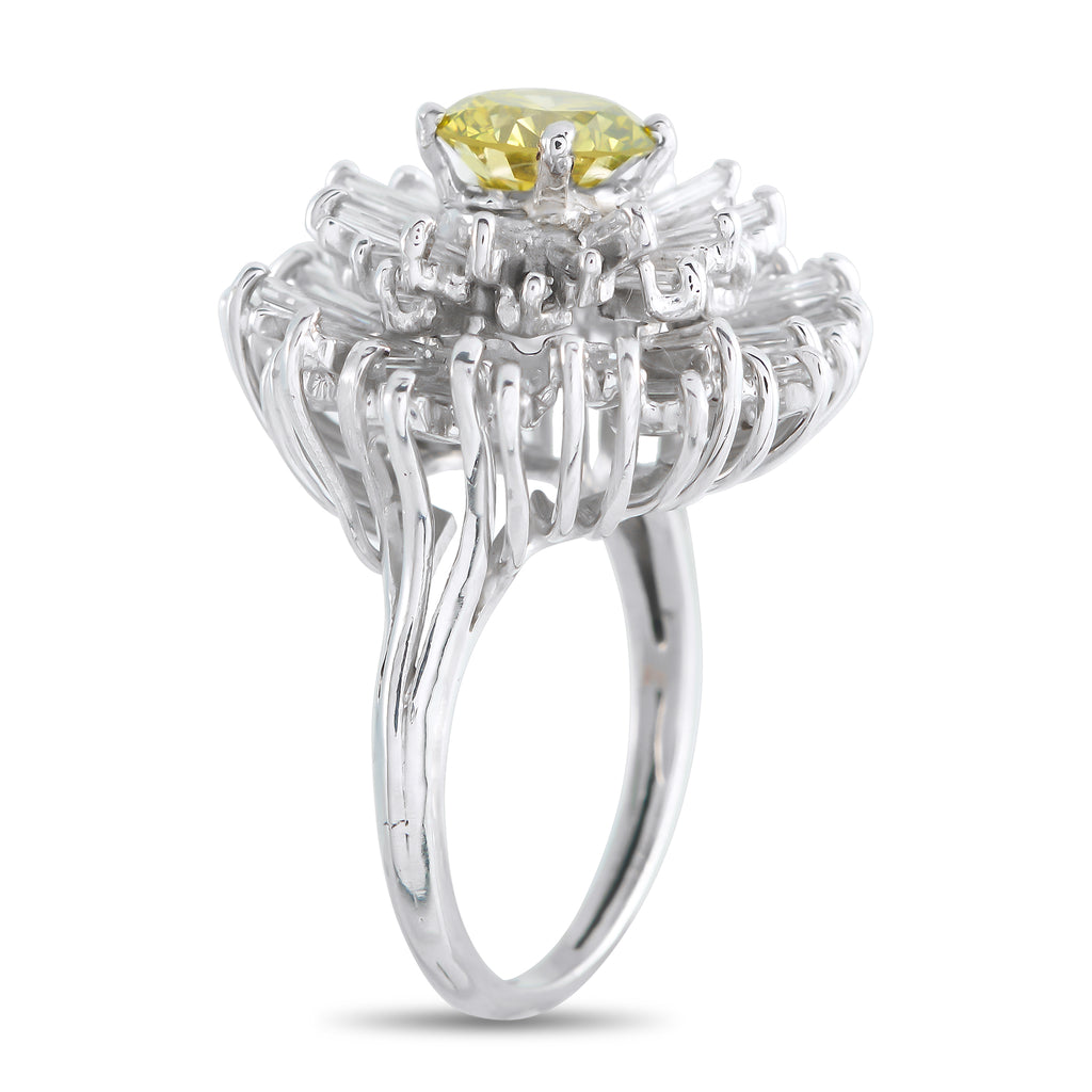 Platinum 3.55ct Diamond Ring