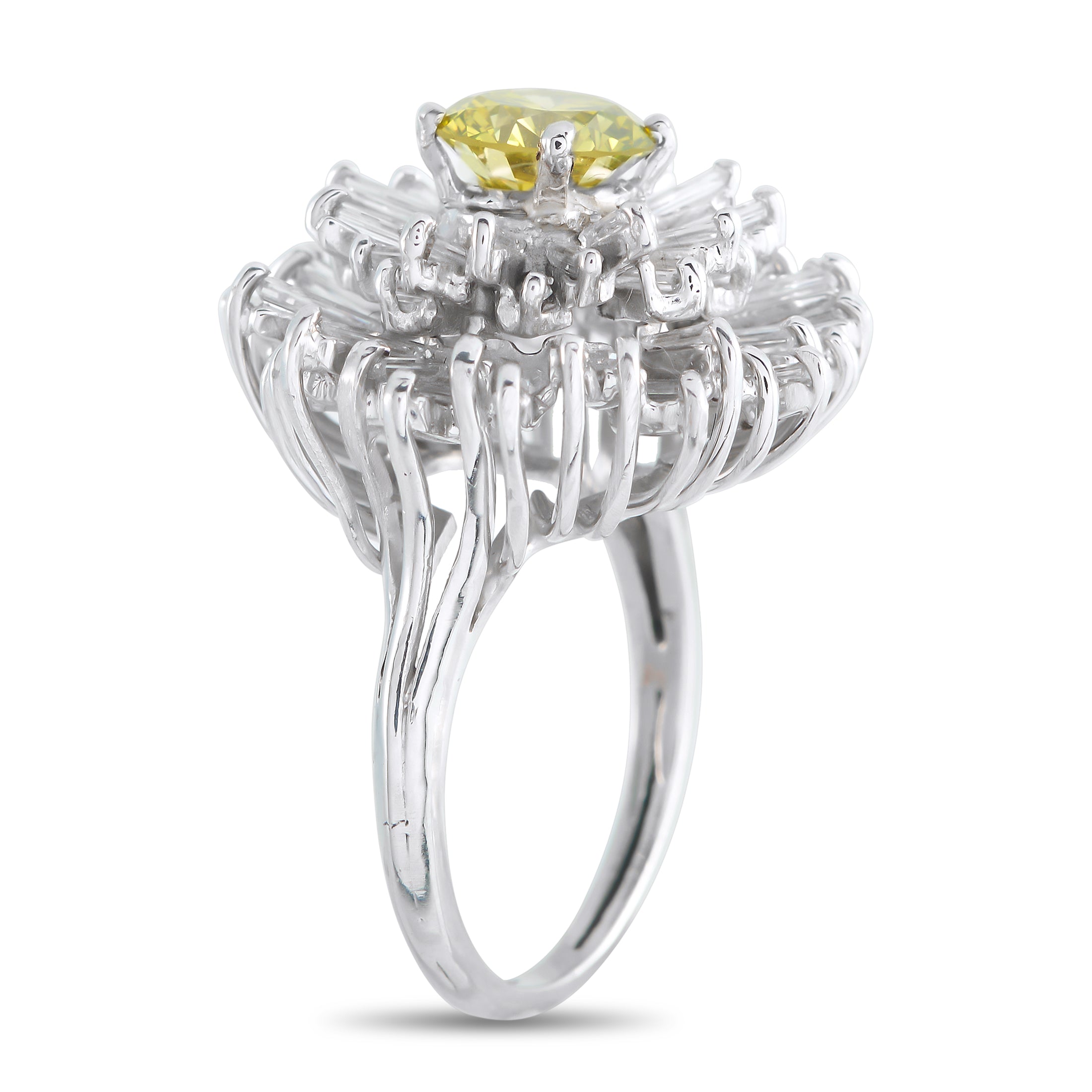 Platinum 3.55ct Diamond Ring
