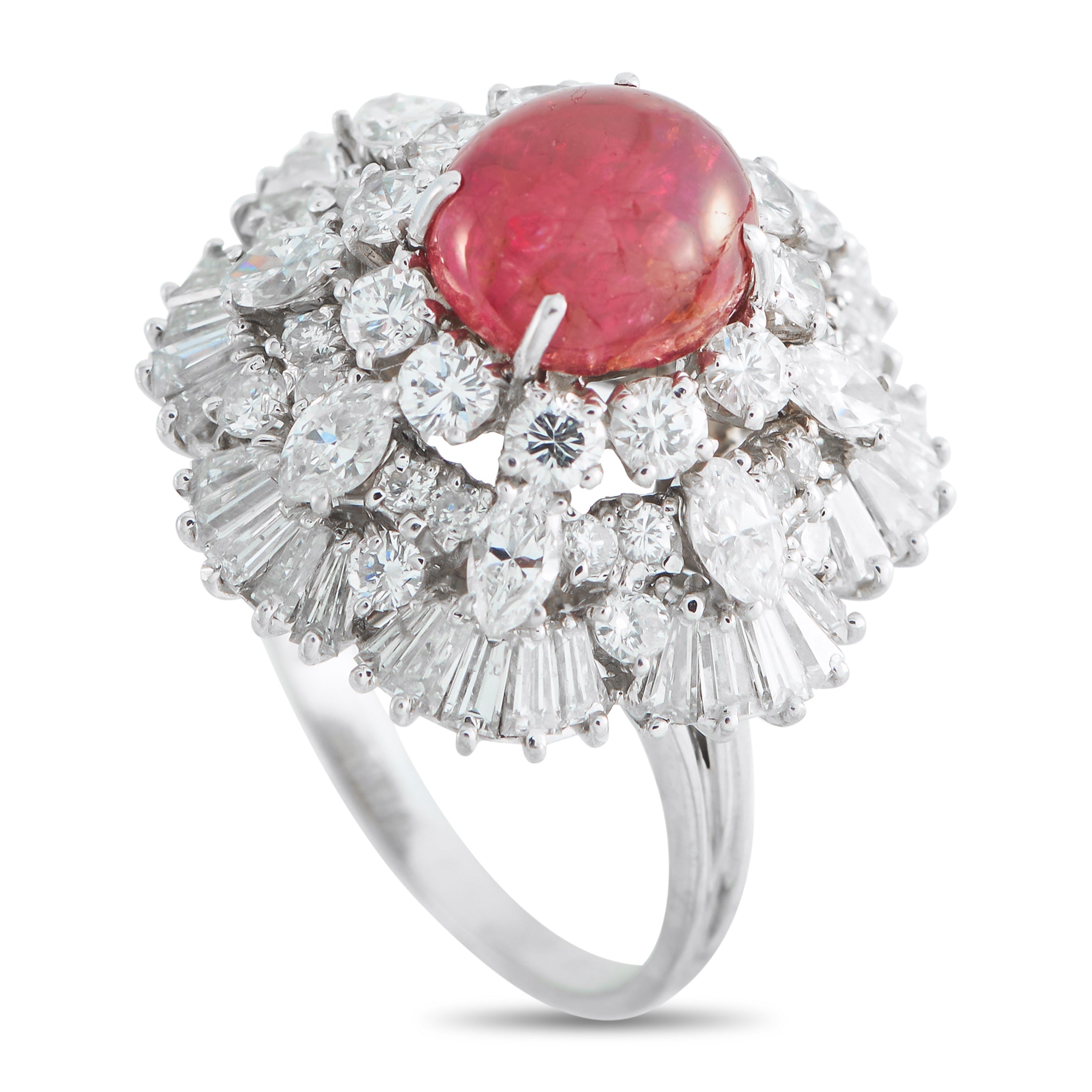 Exclusive Platinum 3.76ct Diamond and Ruby Ring