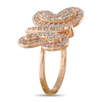 10K Rose Gold 1.10ct Diamond Butterfly Ring