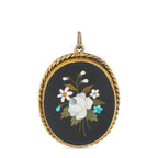 10K Yellow Gold Mosaic Flower Brooch