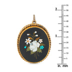 10K Yellow Gold Mosaic Flower Brooch