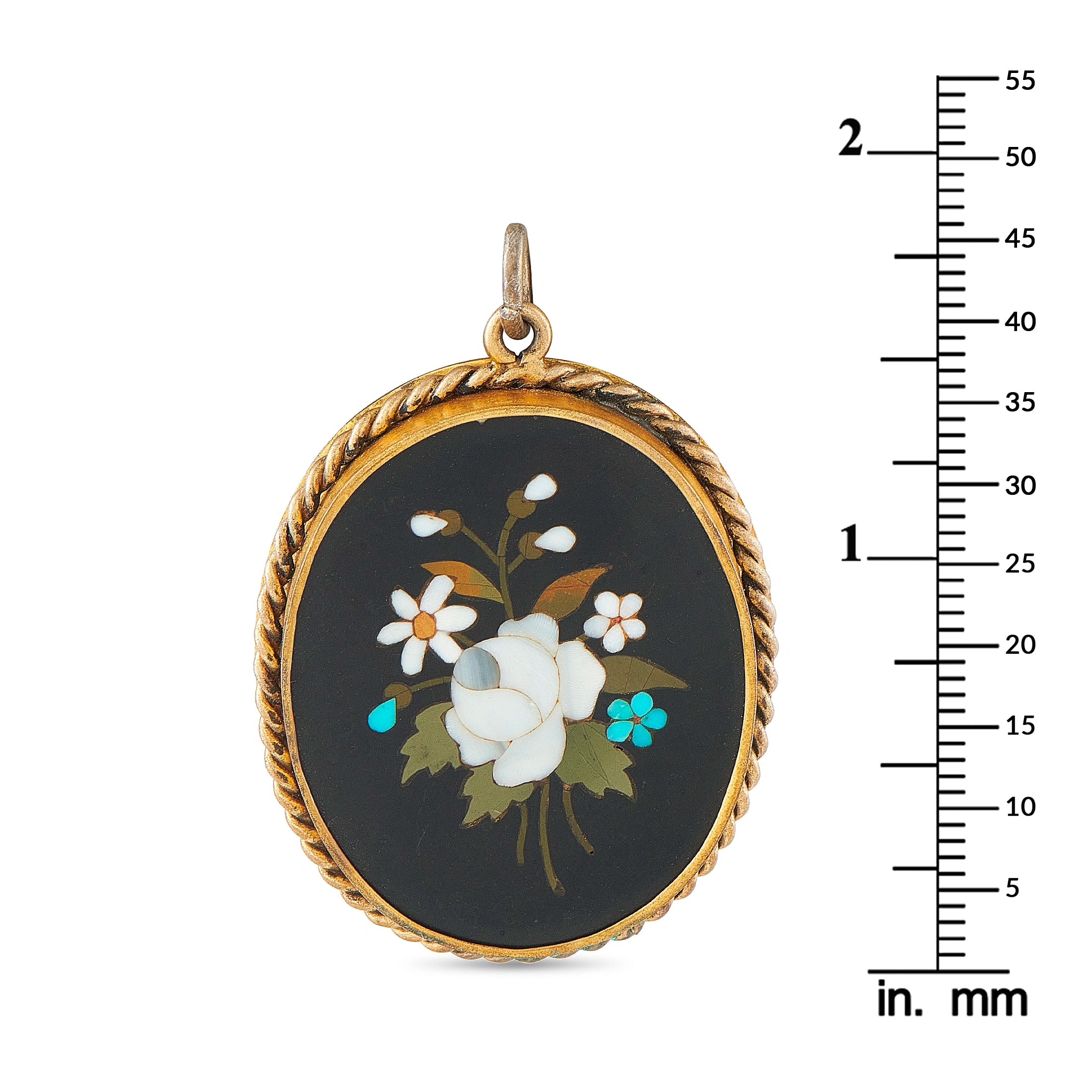 10K Yellow Gold Mosaic Flower Brooch
