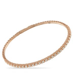 Exclusive 14K Rose Gold 1.22ct Diamond Tennis Bangle Bracelet Add sparkle to every attire with this rose gold tennis bangle bracelet that transitions effortlessly from desk to dinner. It 