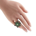 14K Rose Gold 2.0ct Diamond and Emerald Ring