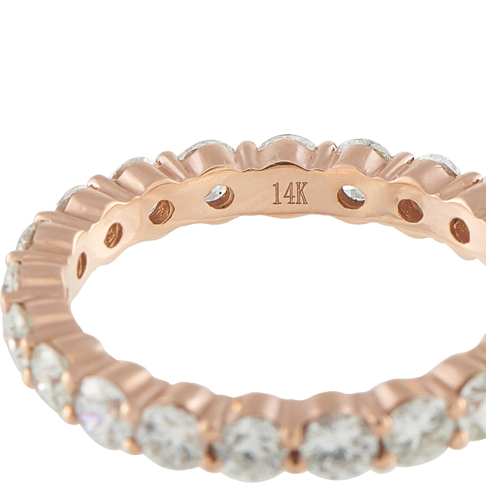 14K Rose Gold 3.40ct Diamond Eternity Band
