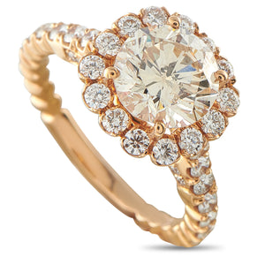 14K Rose Gold 2.86ct Diamond Ring