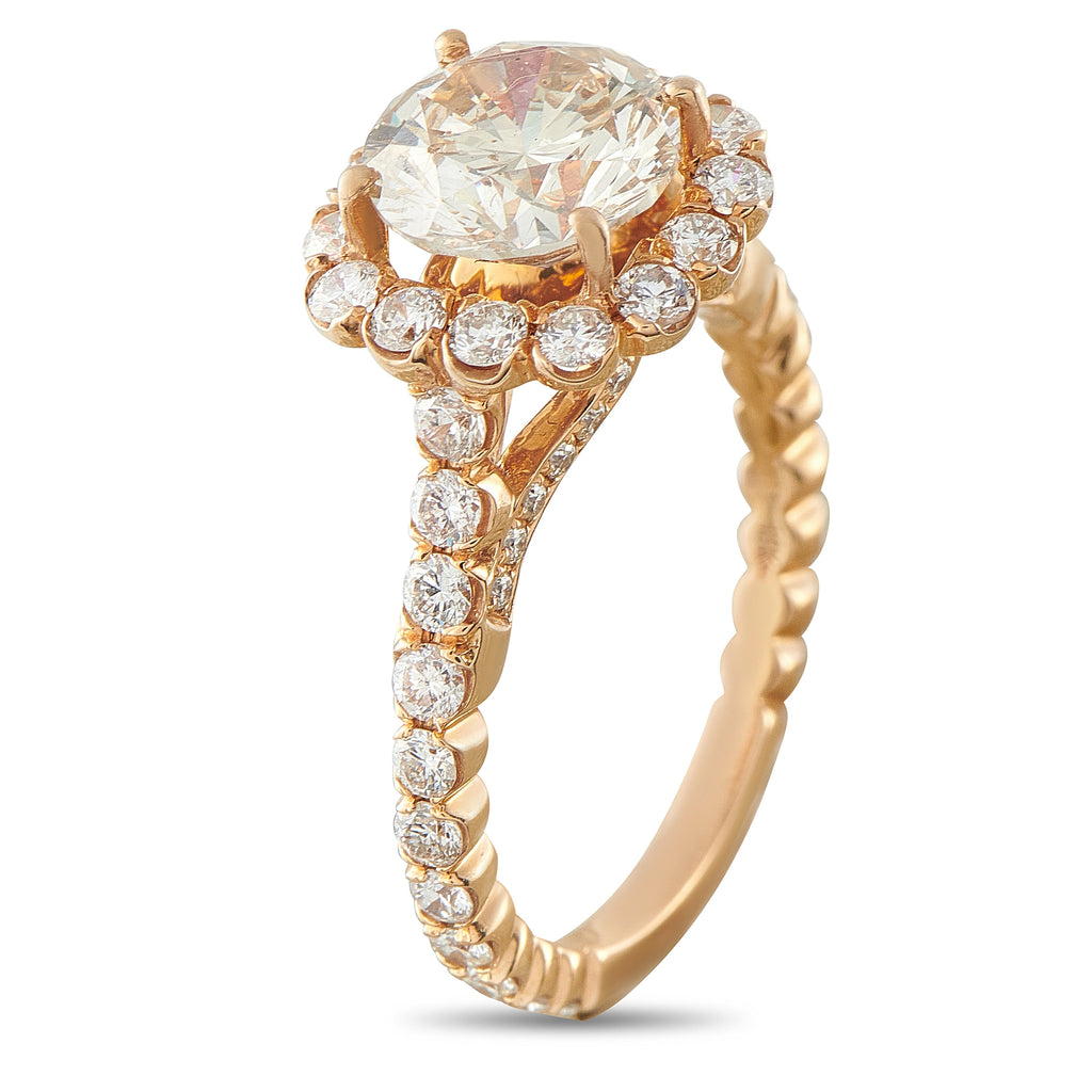 14K Rose Gold 2.86ct Diamond Ring