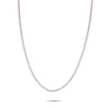 Rose gold diamond tennis necklace with round lab-grown stones