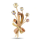 Antique 14K Two-Tone Gold 9.0ct Sapphire and Diamond Brooch