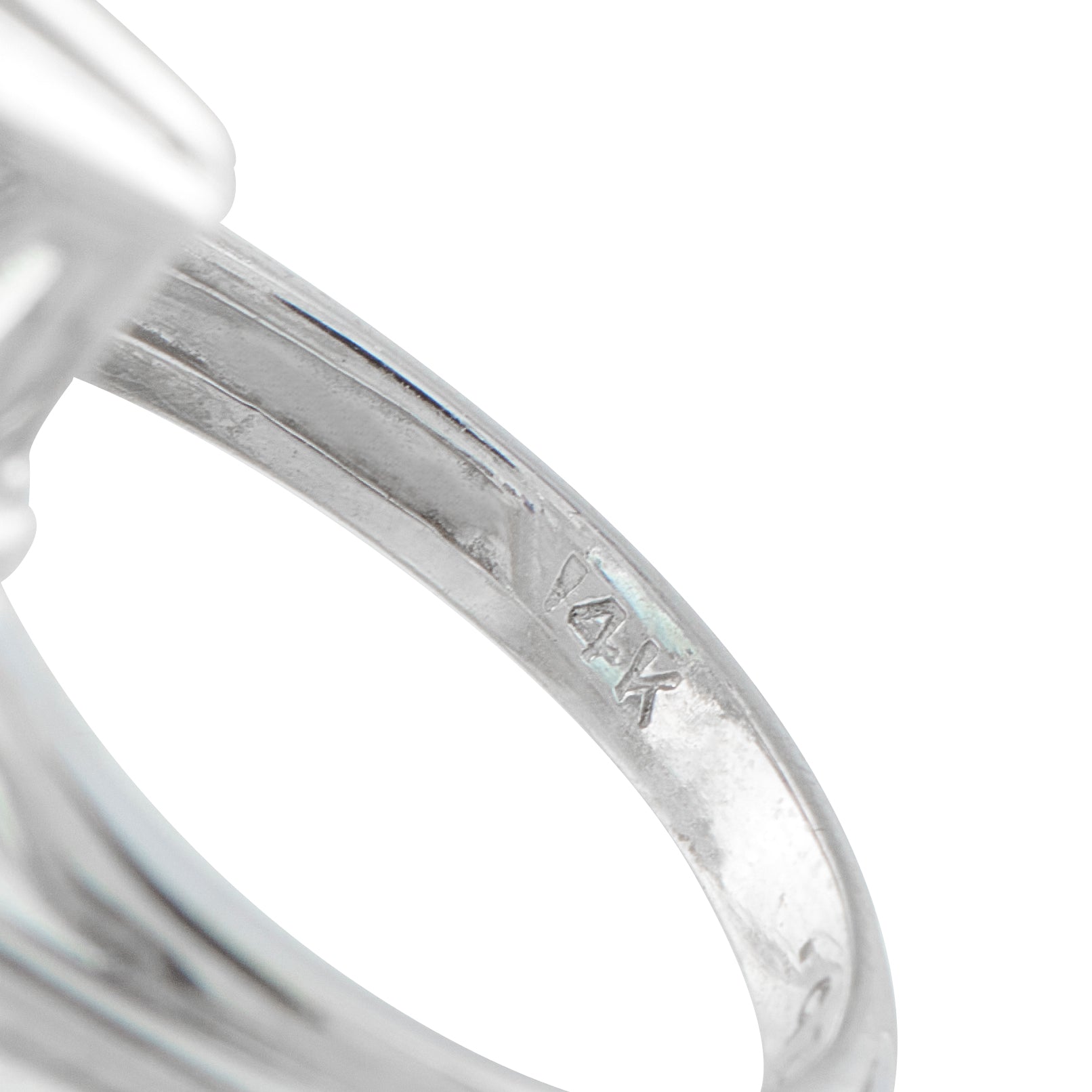 14K White Gold 0.36ct Diamond and Aquamarine Ring