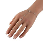 Exclusive 14K White Gold 0.80ct Diamond Hand Chain Bracelet Ring BR10343-W – This designer inspired hand bracelet will leave 