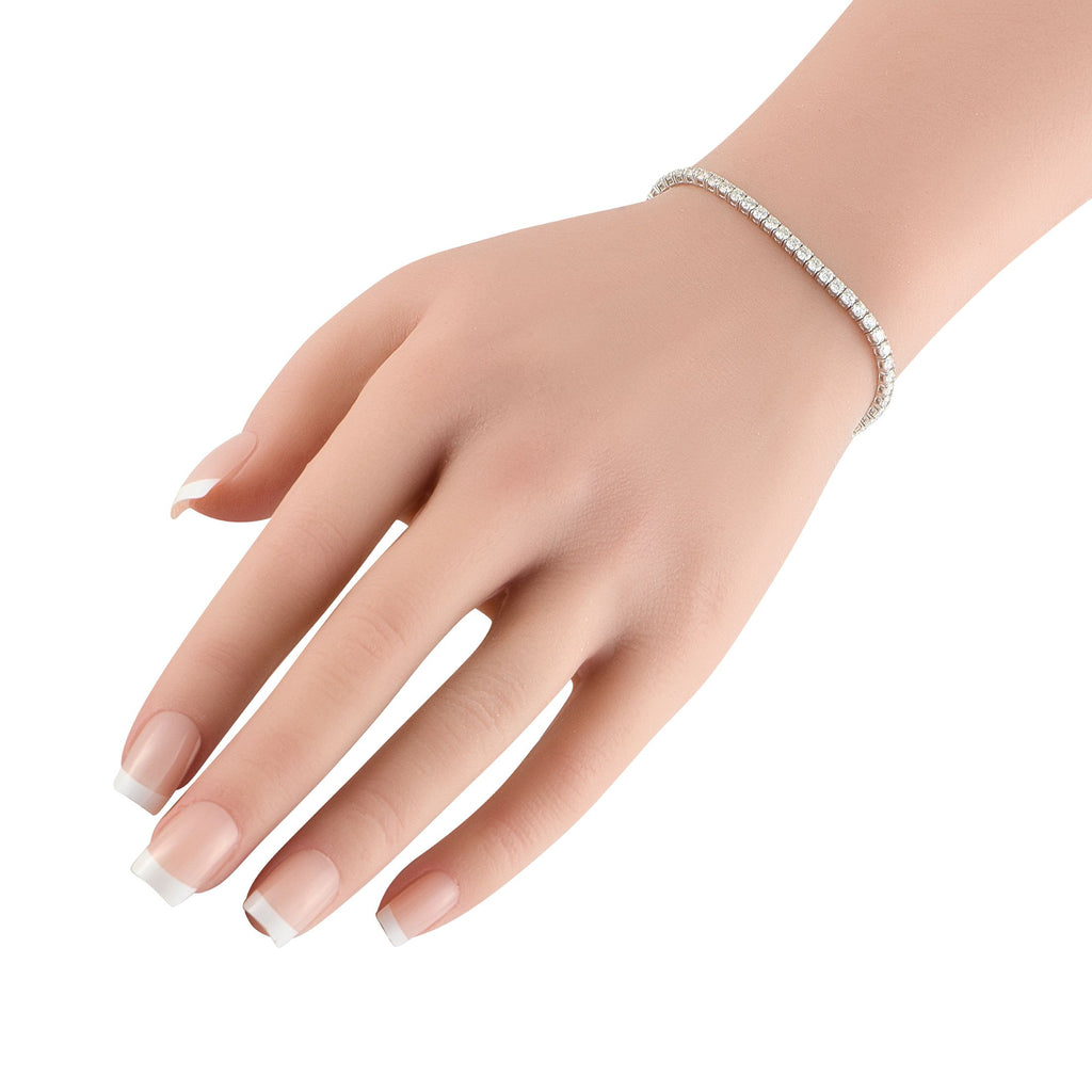 Exclusive 14K White Gold 4.76ct Diamond Tennis Bracelet