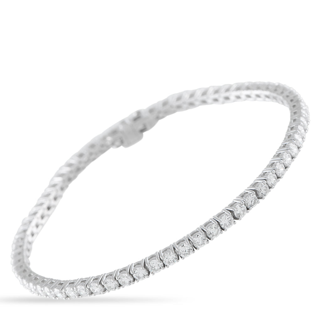 14K White Gold 4.70ct Diamond Tennis Bracelet