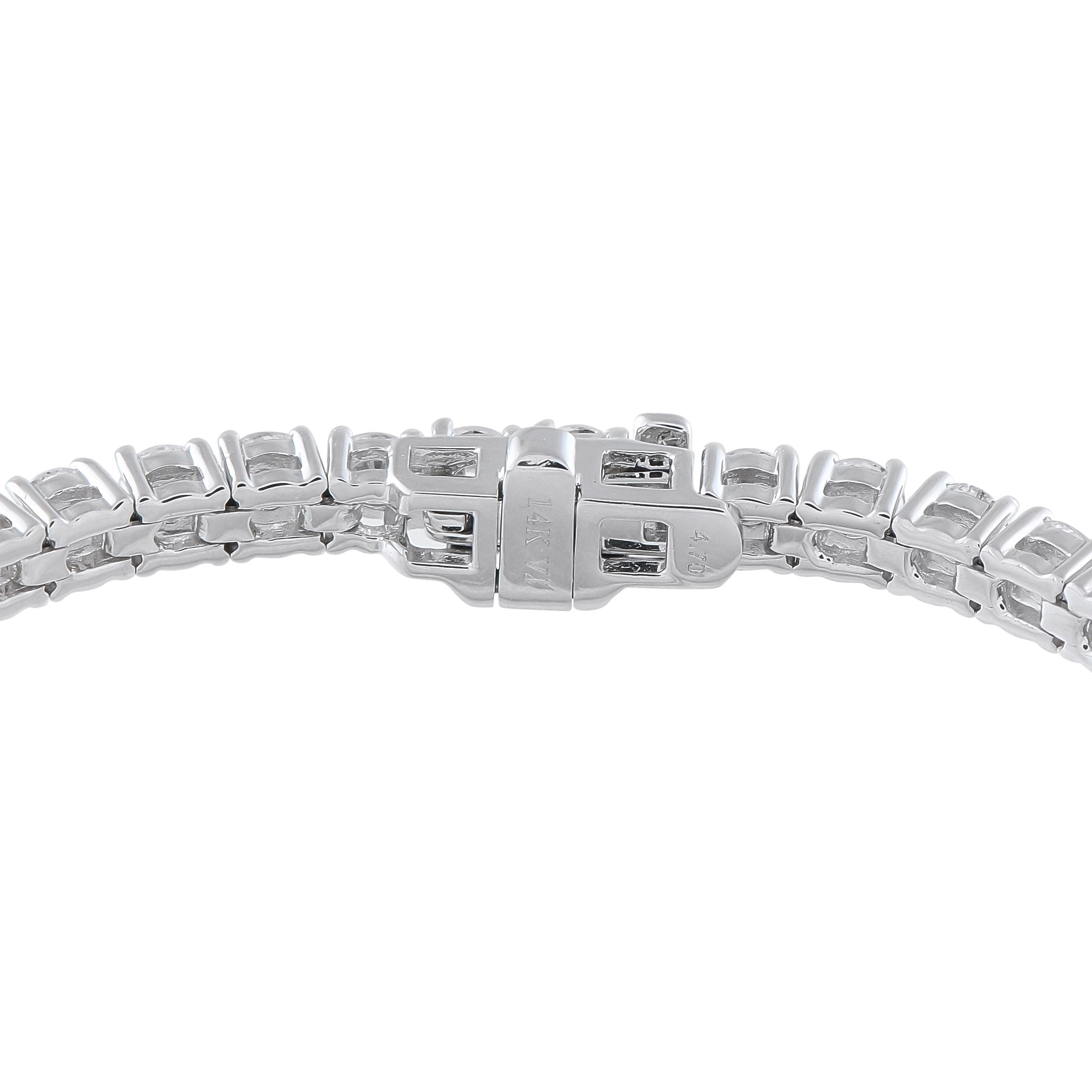 Exclusive 14K White Gold 4.70ct Diamond Tennis Bracelet