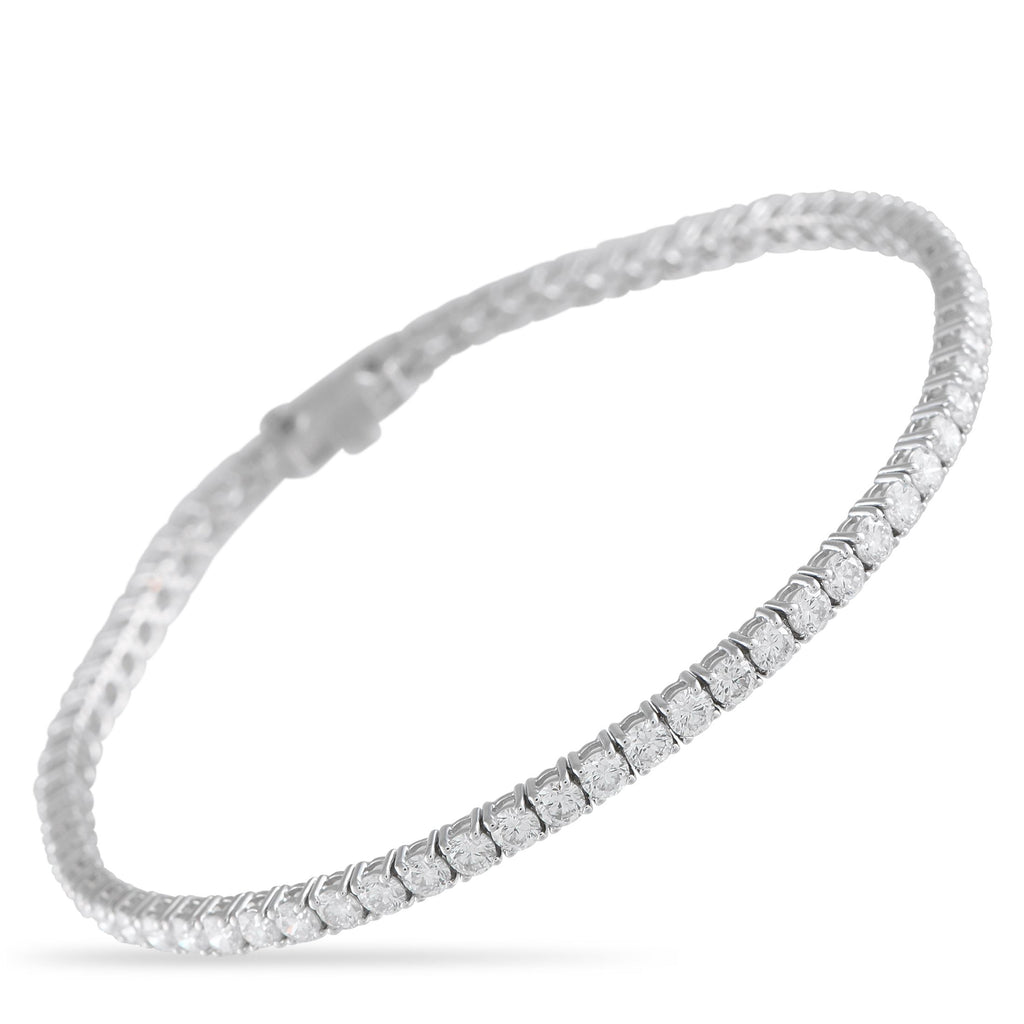 Exclusive 14K White Gold 4.79ct Diamond Tennis Bracelet MF11-081225 – This timeless tennis bracelet exudes classic luxury