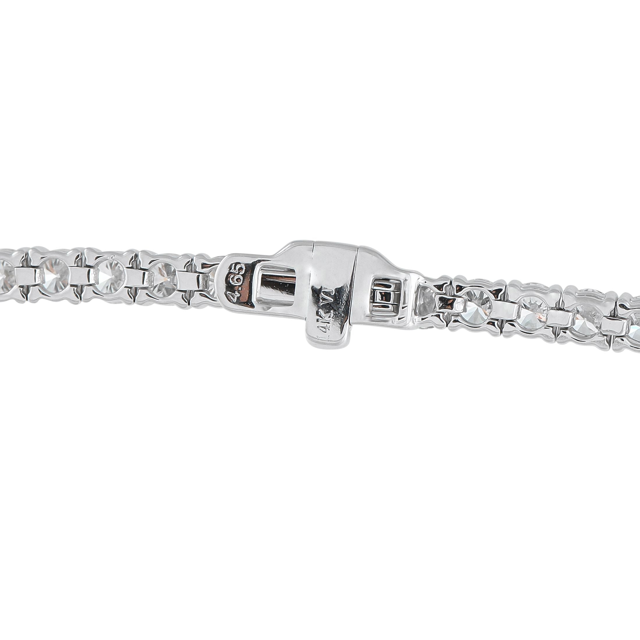 Exclusive 14K White Gold 4.65ct Diamond Tennis Bracelet