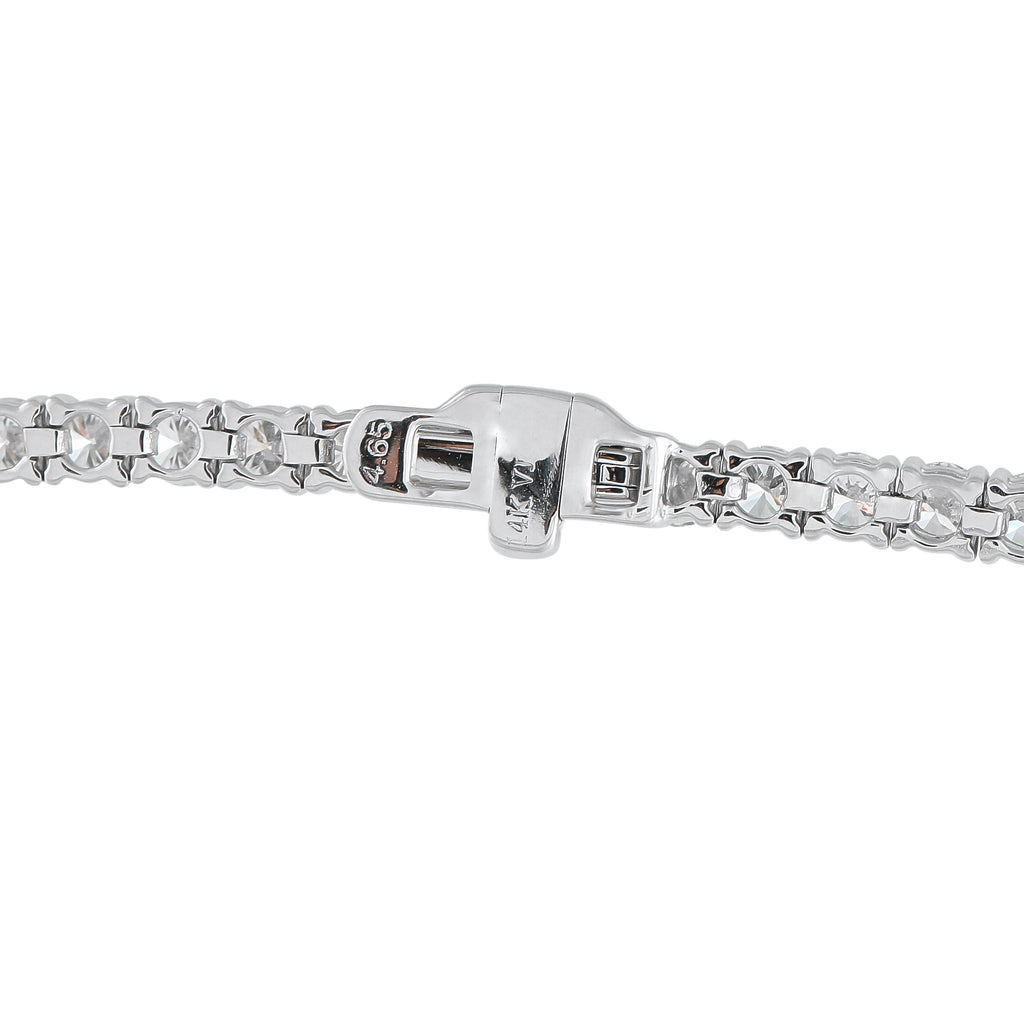 14K White Gold 4.65ct Diamond Tennis Bracelet