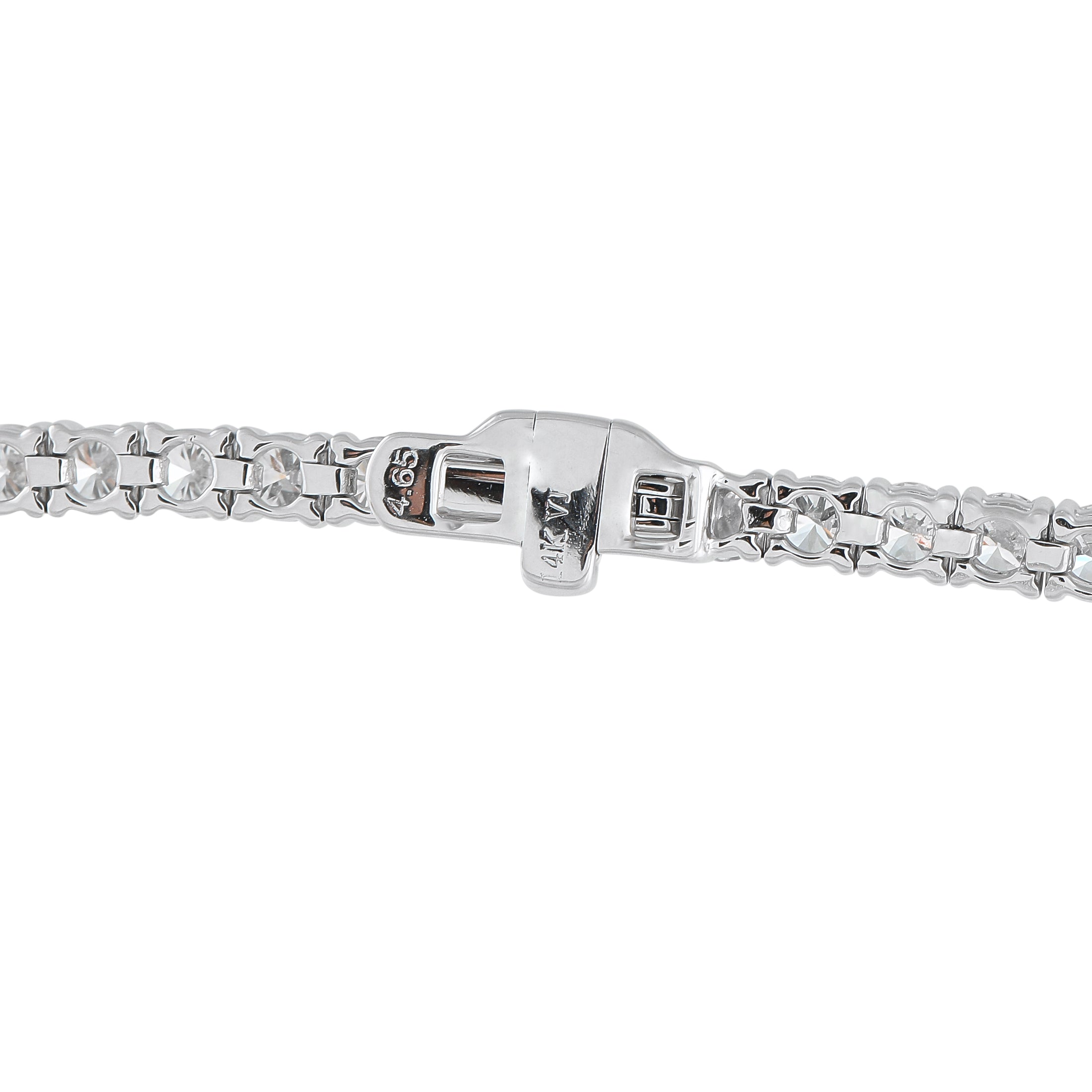 14K White Gold 4.65ct Diamond Tennis Bracelet