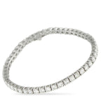 Exclusive 14K White Gold 7.70ct Diamond Tennis Bracelet Set with 7.70 carats of diamonds, this Exclusive  bracelet gives a full, impressive sparkle that you can instantly see from a