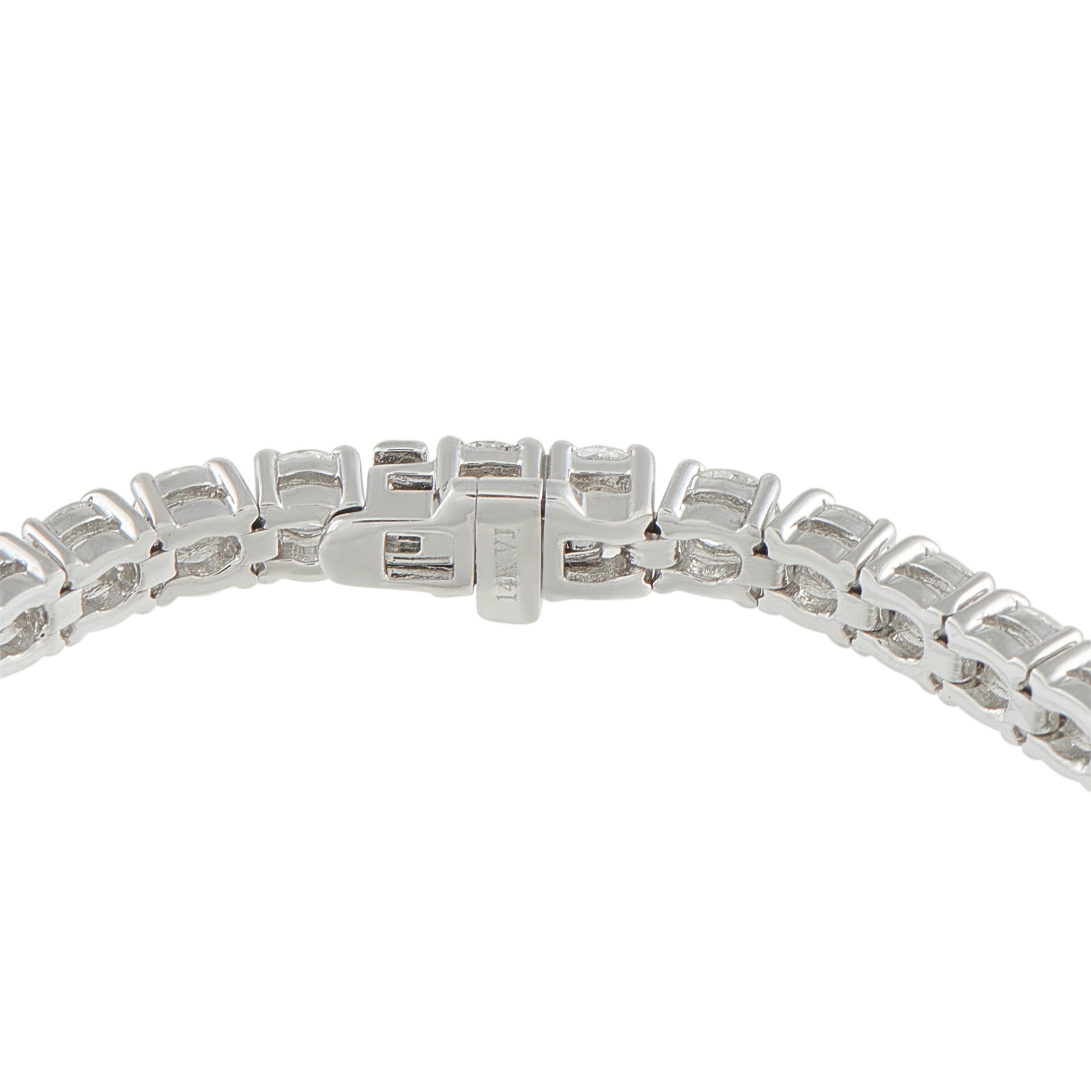14K White Gold 7.70ct Diamond Tennis Bracelet