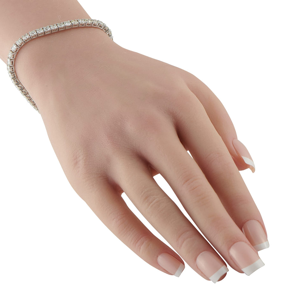 Exclusive 14K White Gold 8.0ct Diamond Tennis Bracelet