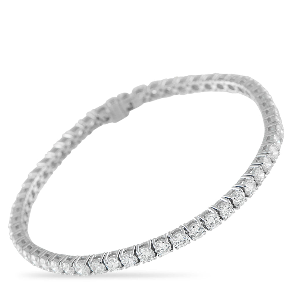 Exclusive 14K White Gold 7.0ct Diamond Tennis Bracelet This classic tennis bracelet is an ideal accessory for anyone who appreciates quiet luxury. Set in 14K White Gold, the simple