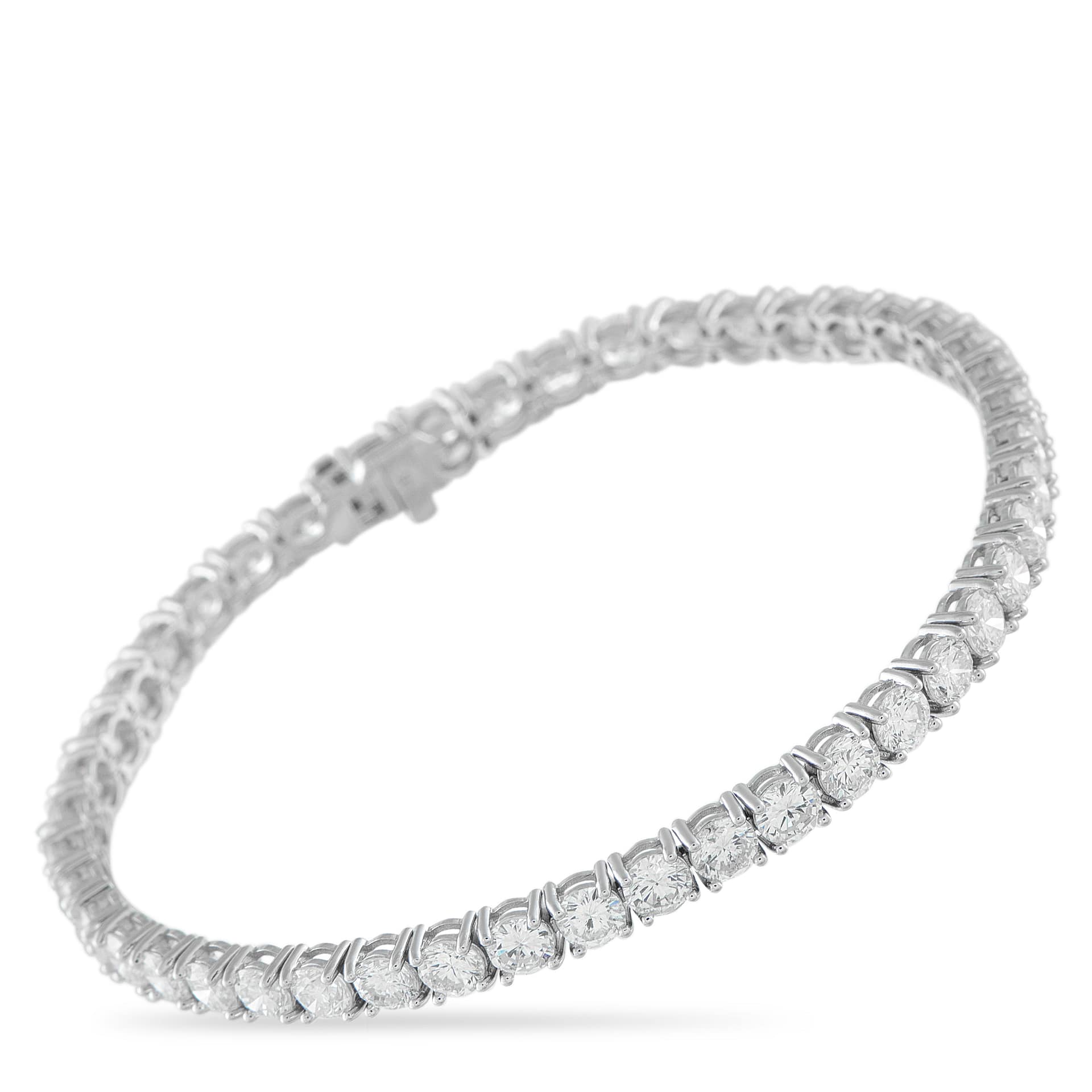 Exclusive 14K White Gold 8.30ct Diamond Tennis Bracelet Diamonds with a total weight of 8.30 carats make this tennis bracelet simply stunning. A classic piece that will never go out