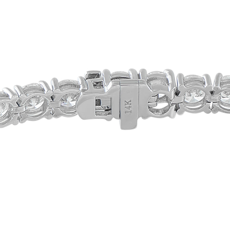 14K White Gold 8.30ct Diamond Tennis Bracelet