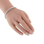 Exclusive 14K White Gold 3.75ct Diamond Pave Bangle Bracelet