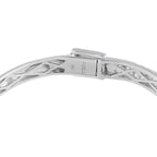 Exclusive 14K White Gold 3.75ct Diamond Pave Bangle Bracelet