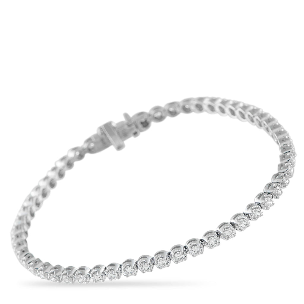 Exclusive 14K White Gold 2.38ct Diamond Tennis Bracelet Add sophistication to any ensemble with this radiant tennis bracelet. Simple, elegant, and perfectly understated, it shines t