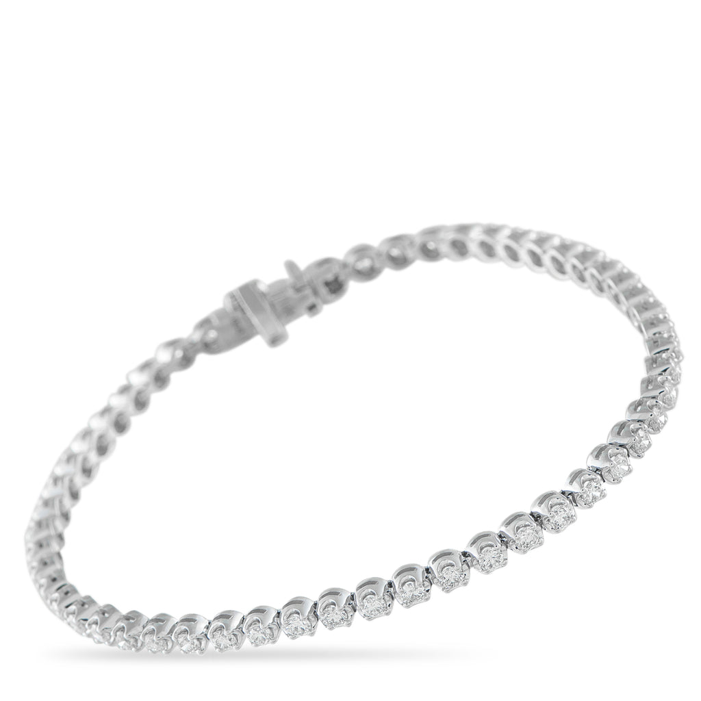 14K White Gold 2.38ct Diamond Tennis Bracelet
