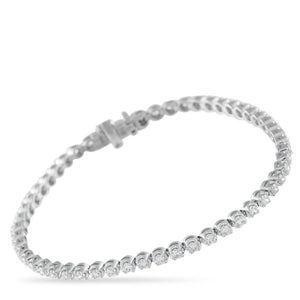 14K White Gold 2.38ct Diamond Tennis Bracelet