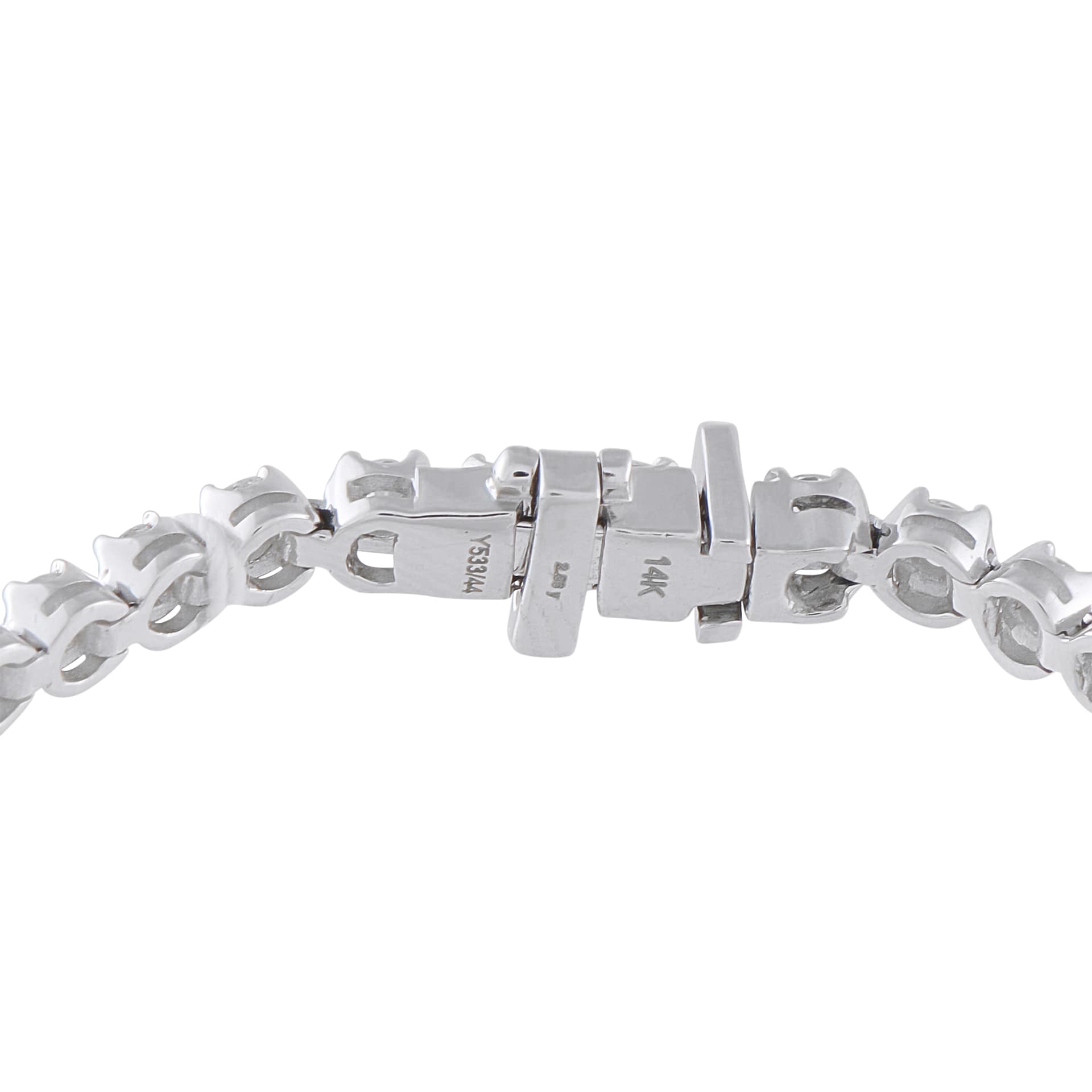 Exclusive 14K White Gold 2.55ct Diamond Tennis Bracelet