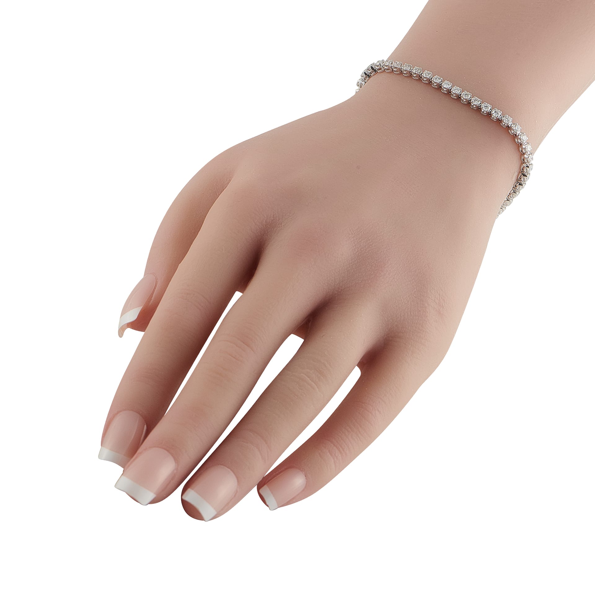 Exclusive 14K White Gold 3.0ct Diamond Tennis Bracelet