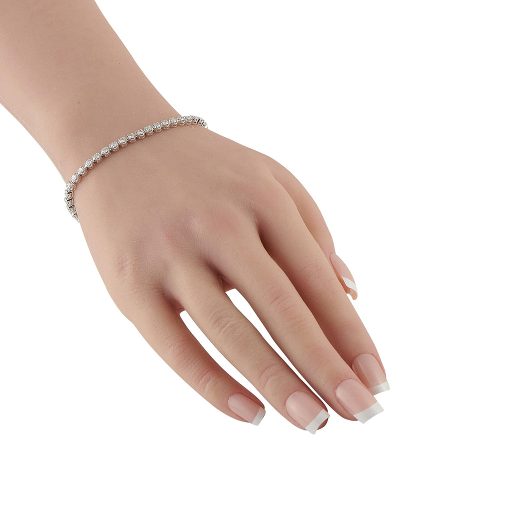 Exclusive 14K White Gold 3.20ct Diamond Bracelet