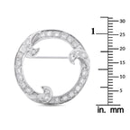 14K White Gold 0.60ct Diamond Brooch