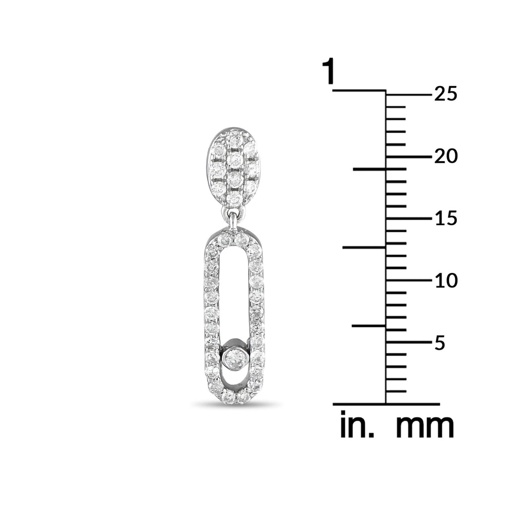 Exclusive 14K White Gold 0.50 ct Diamond Drop Earrings